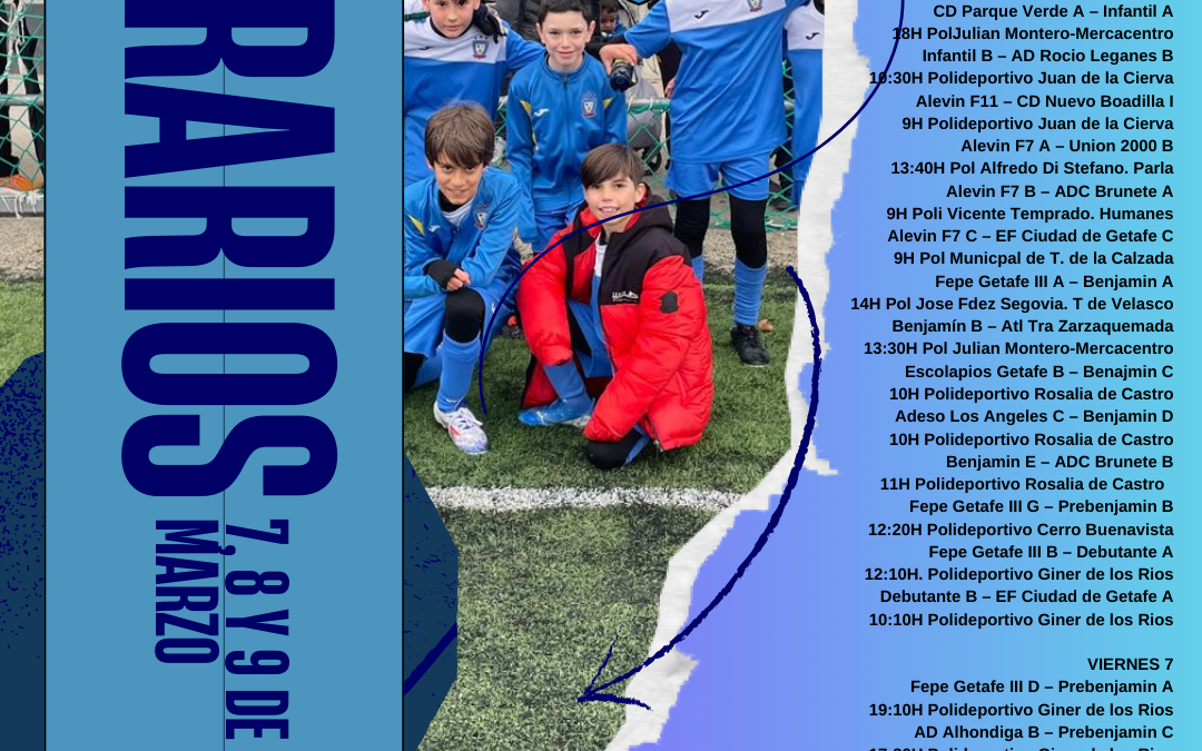 Horarios 7, 8 y 9 de Marzo