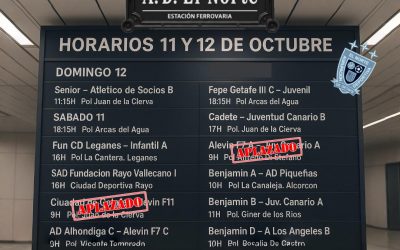 HORARIOS 11 y 12 DE OCTUBRE