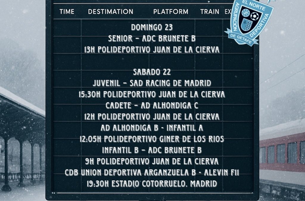 HORARIOS 21,22 Y 23 de NOVIEMBRE