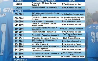 HORARIOS 16, 17 Y 18 DE ENERO