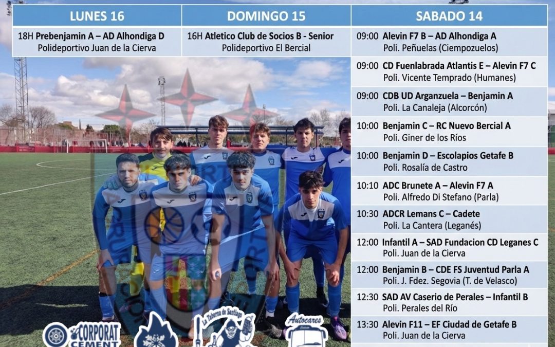 HORARIOS 14, 15 Y 16 DE FEBRERO