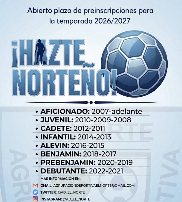 Abierto plazo de preinscripción 26/27