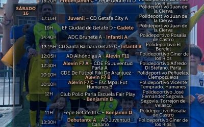 HORARIOS&nbsp;15 , 16 y 17 DE MAYO