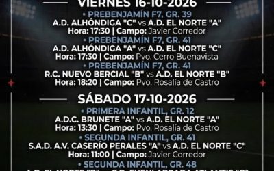 HORARIOS 16-17 DE OCTUBRE, 2026